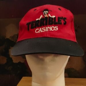 Vintage Terrible's Casino Hat/Cap - Las Vegas - Snapback Red Black Monarch